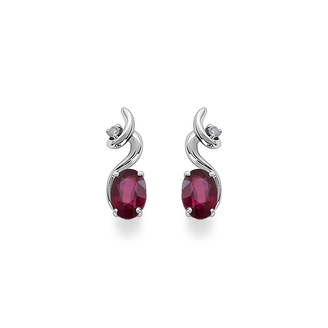 Mikiko or 18k oval ruby ​​6x4 ct.0,80 diam. ct.0.02 MO5013O4RBC