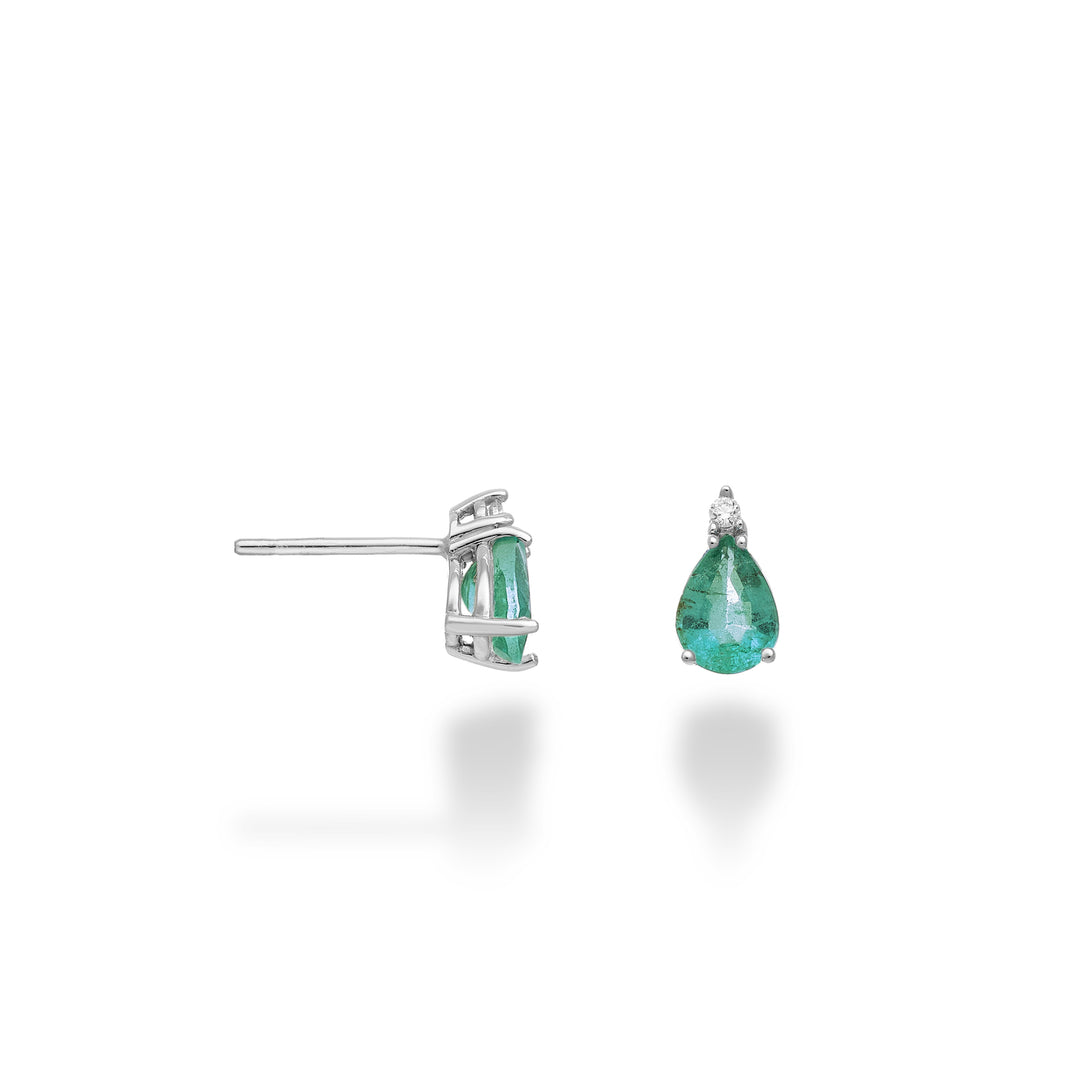 Nihama or 18k emerald no. 7x5 drop and diamond NO5169O4SMN090