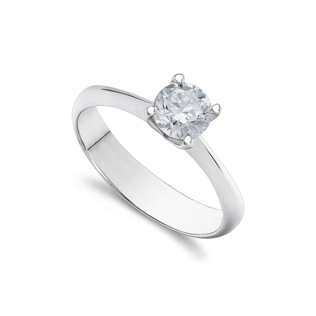 Golay solitaire ring with 4 round prongs ASL001WDI1A-26131110073