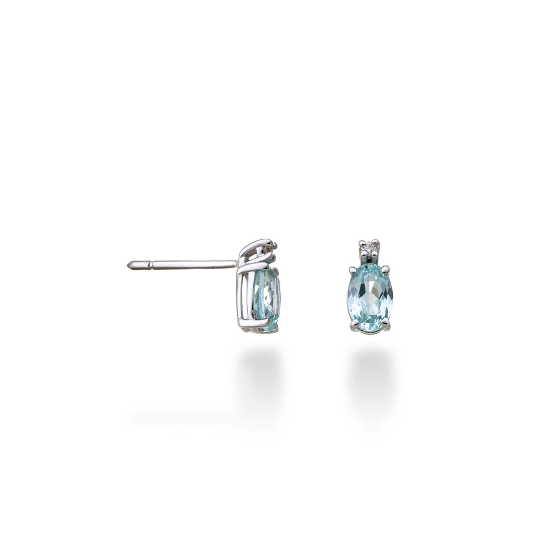 Mikiko or 18k oval paraiba tourmaline 6x4 ct.1,40 diam. ct.0,02 MO5023O4PAR