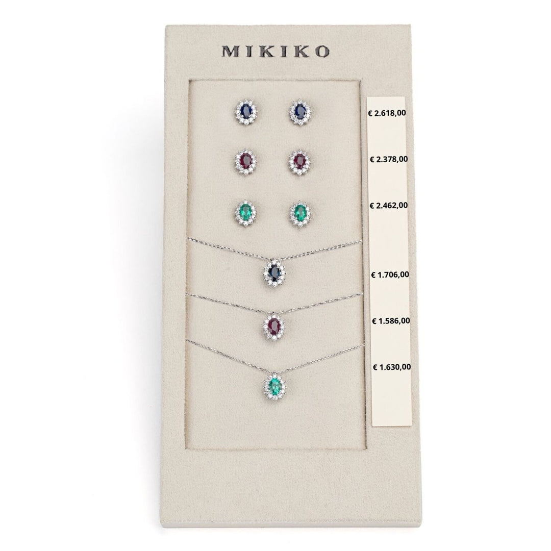 Mikiko package cl 5048 + or 5031 18kt oval 7x5 sapphire, ruby ​​and emerald tr. M.LIGHTBOX.12-T