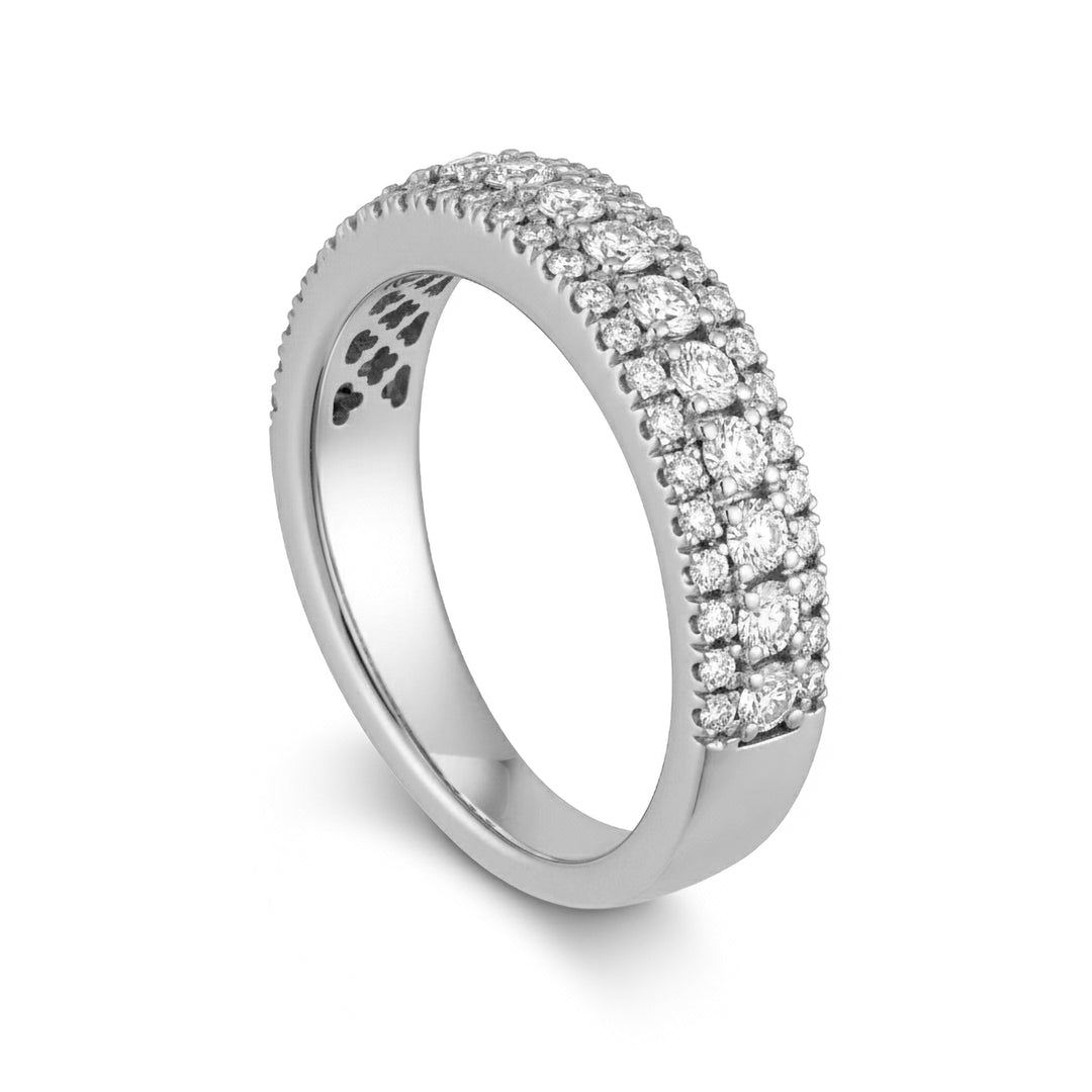 Golay half round track band ring with diamonds AFMG013D-25345110148