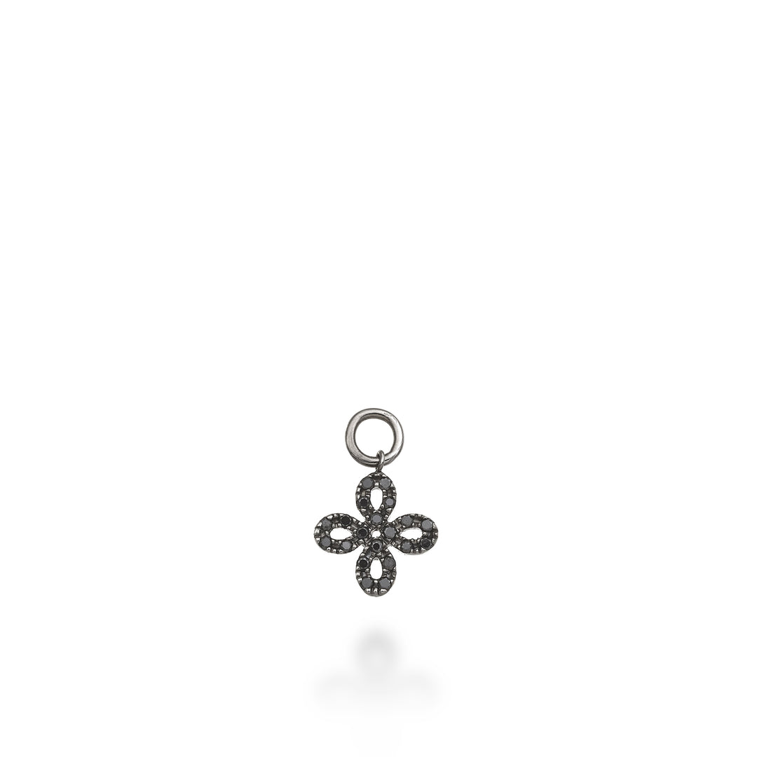 World Diamond Group cross charm 18k ct.0.11 black rhodium GCH411BKO6