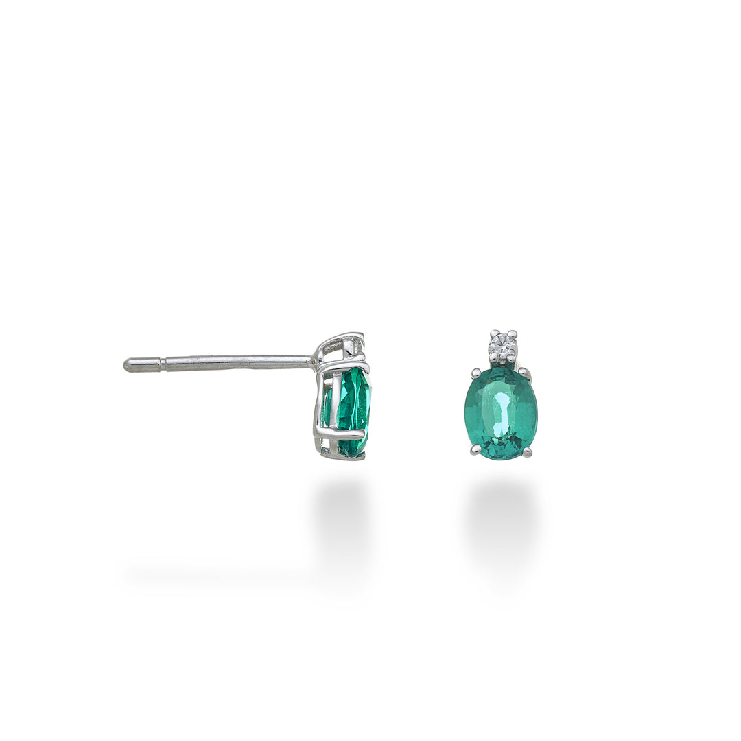 Mikiko or 9k emerald n. oval 5x4 ct.0.60 diam. 0.02 ct MO5163R4SMN
