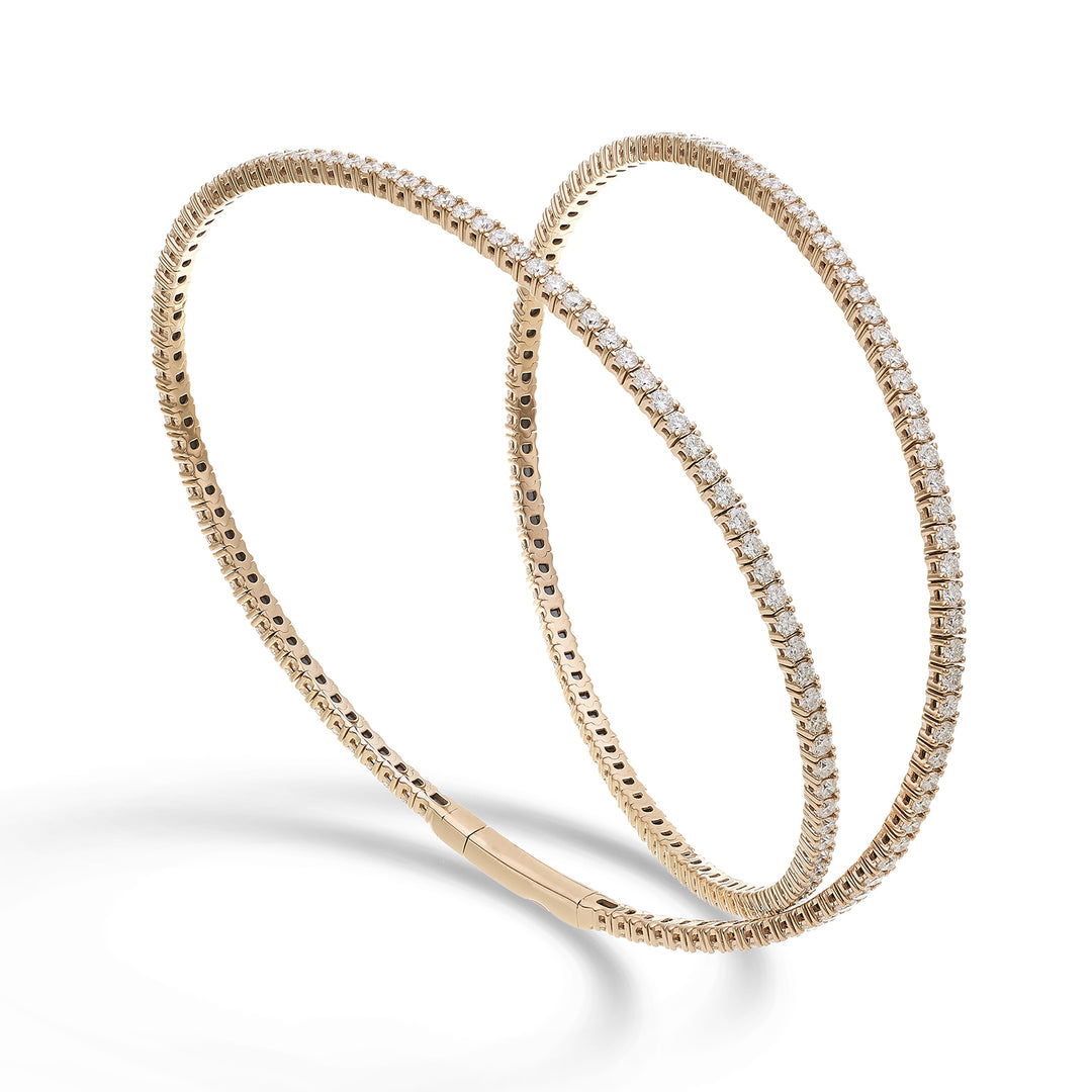 Golay br 18k tennis flex 2 turns diam. 3.20 ct rose gold 17 cm GBFLEX003DIO3