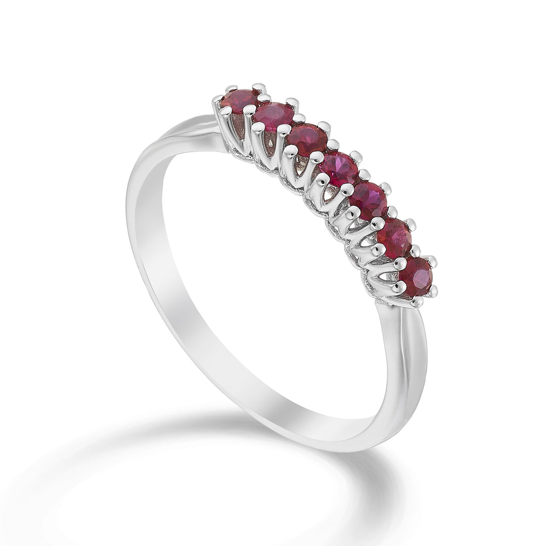 Golay linear riviera ring 7 rubies total ct. 0.35 AR7L046RU028-23053110017