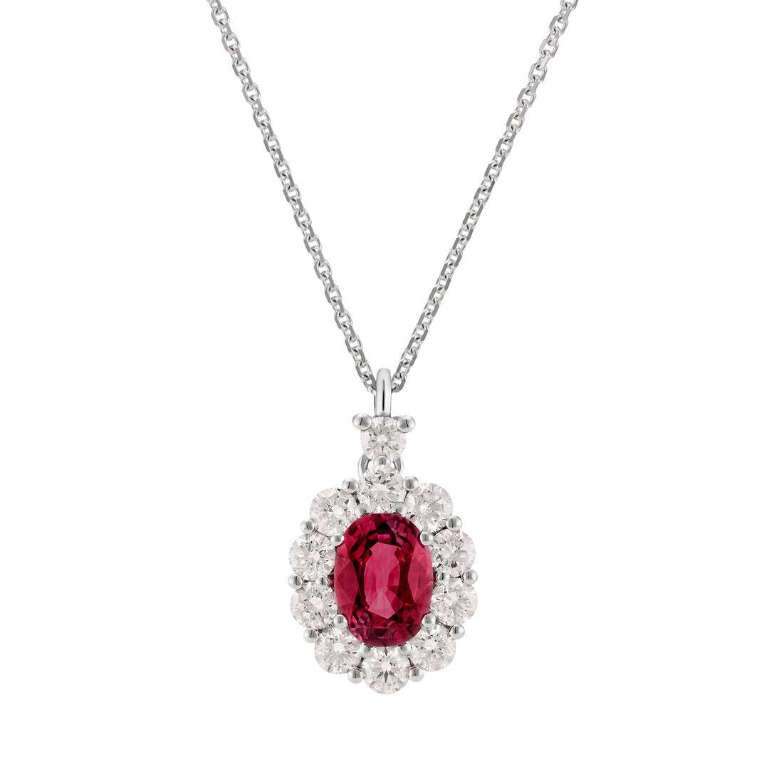 Golay 6x5 oval ruby necklace and diamond outline PCL043DIRU1-26111110415