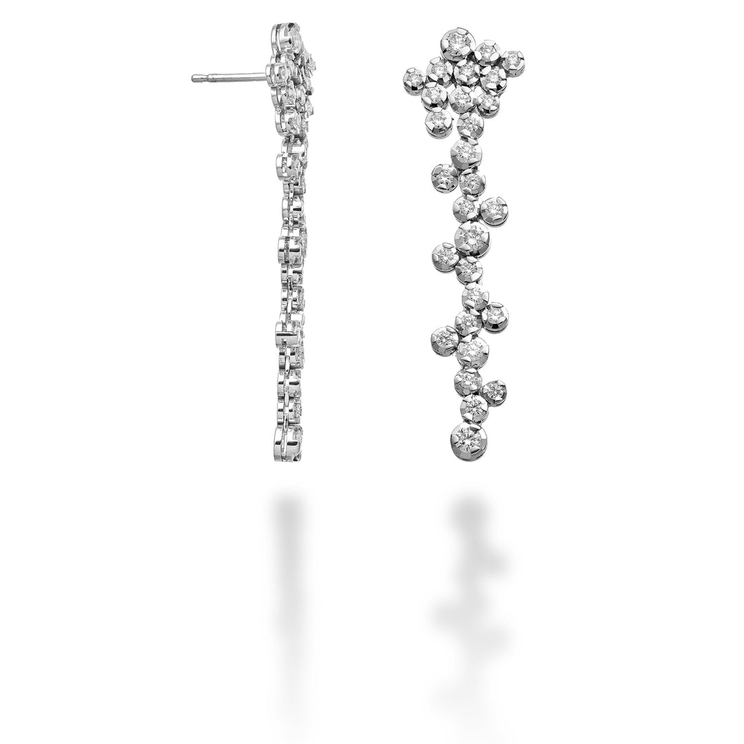 Golay chaos multistone earrings with round diamonds OMP832DB-26127110089