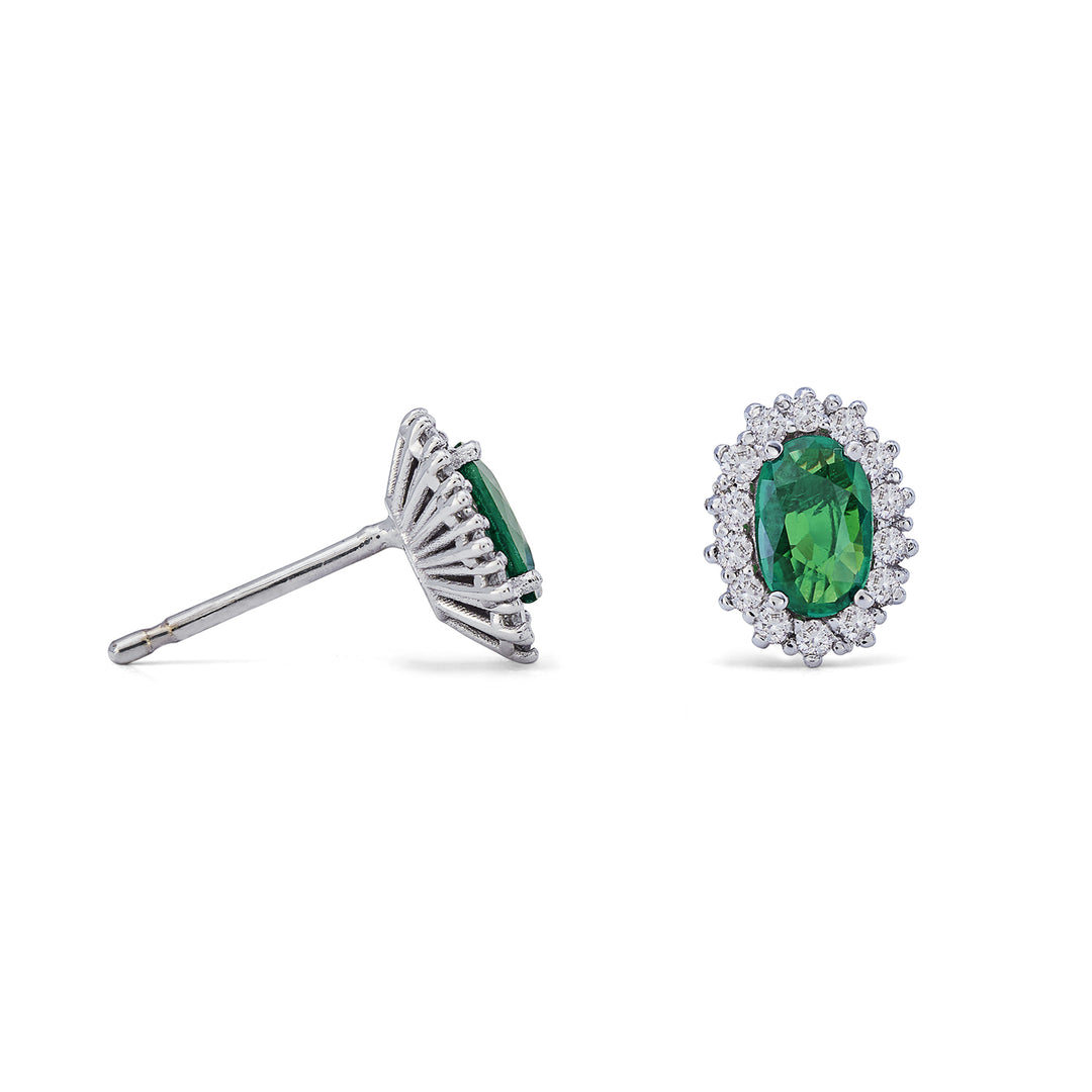 Nihama or 9k emerald no. oval 6x4 ct.0.60 diam. 0.26 ct NO5068R4SMN