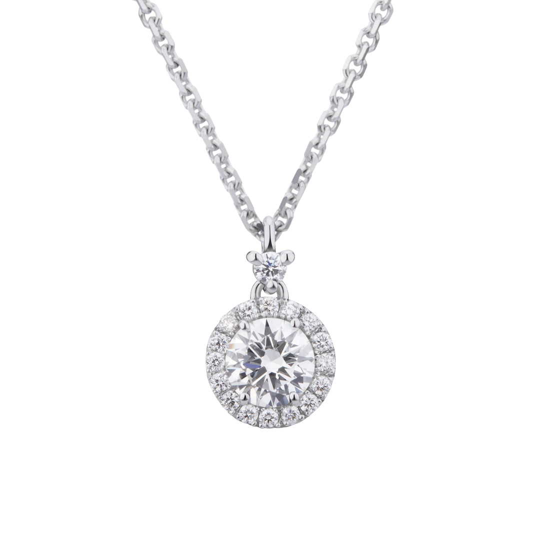 World Diamond Group necklace with central diamond 0.20 ct and outline PCT008DI20PT-25167110086