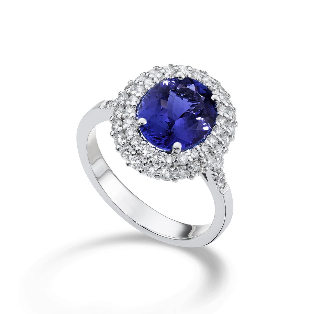Golay oval diamond and tanzanite ring 8x10 ACLC137DTZ810-22178110061