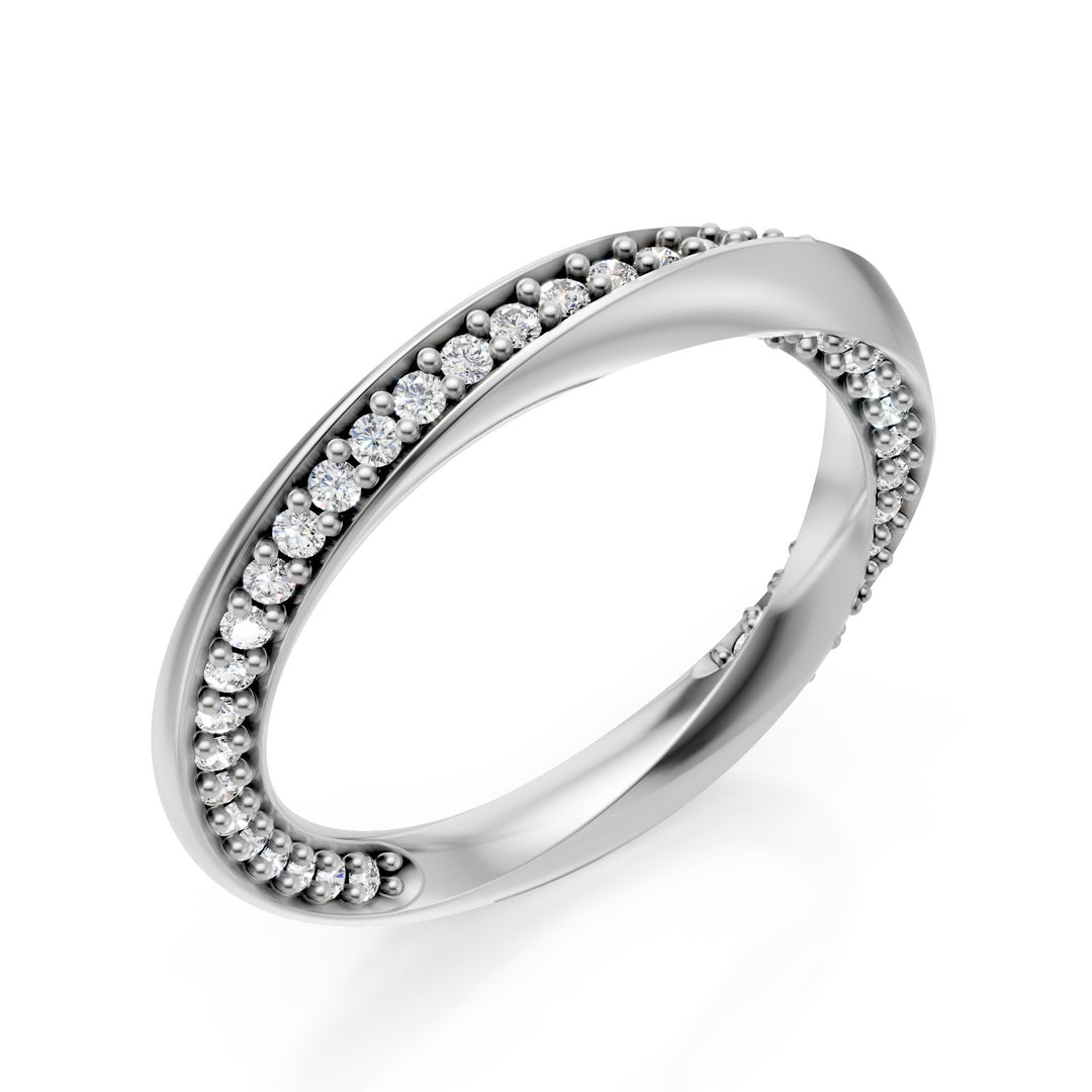 Golay new moon ring pave&