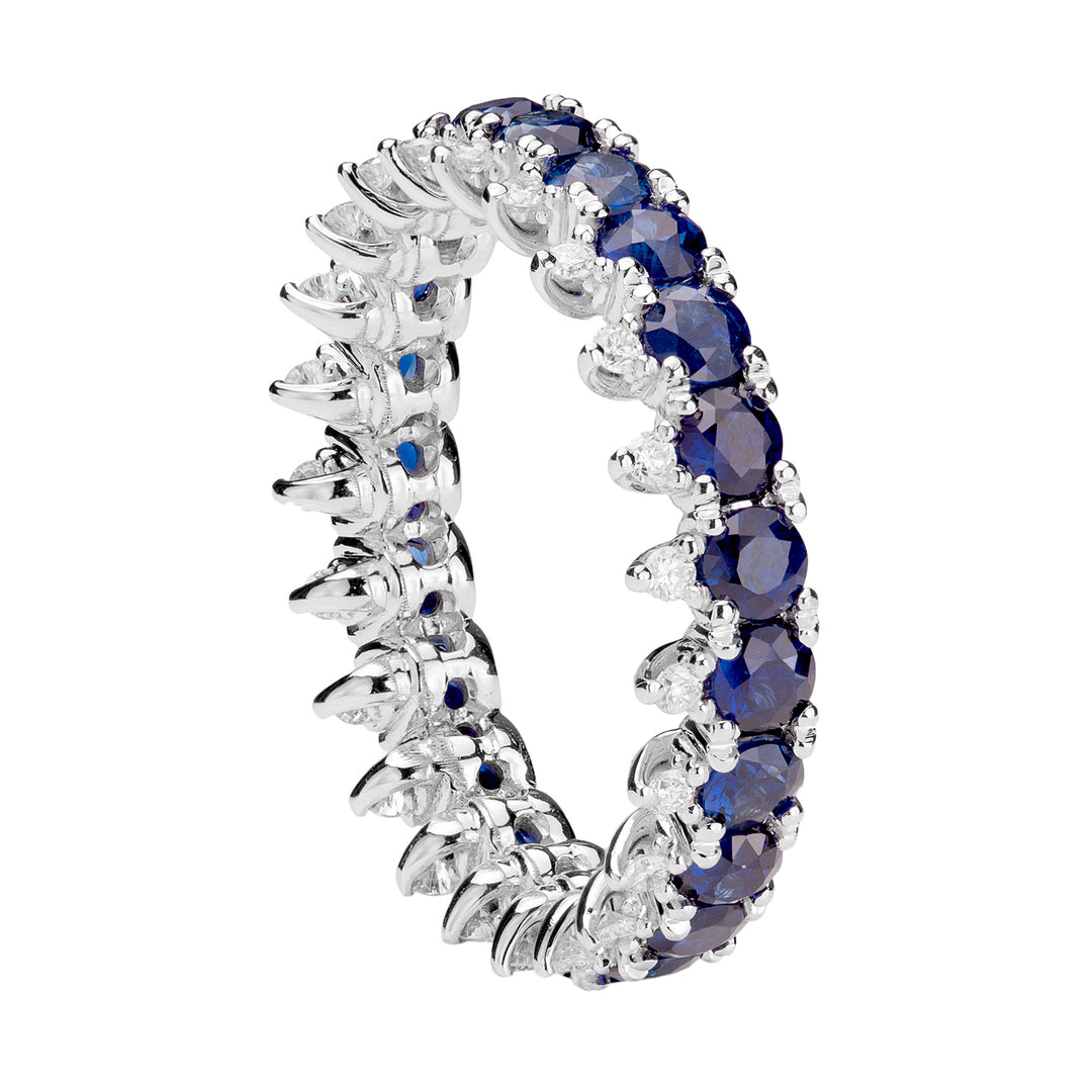Golay diamond and sapphire finger ring ADG016ZBDI-22131110041