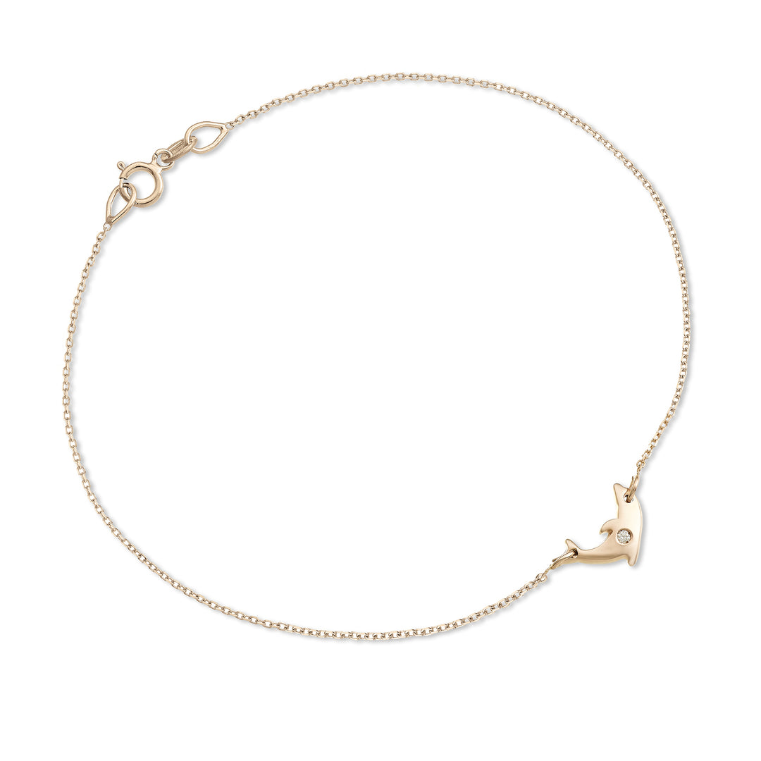Nihama br 18k dolphin 0.01 ct rose gold NB5048O3BR001
