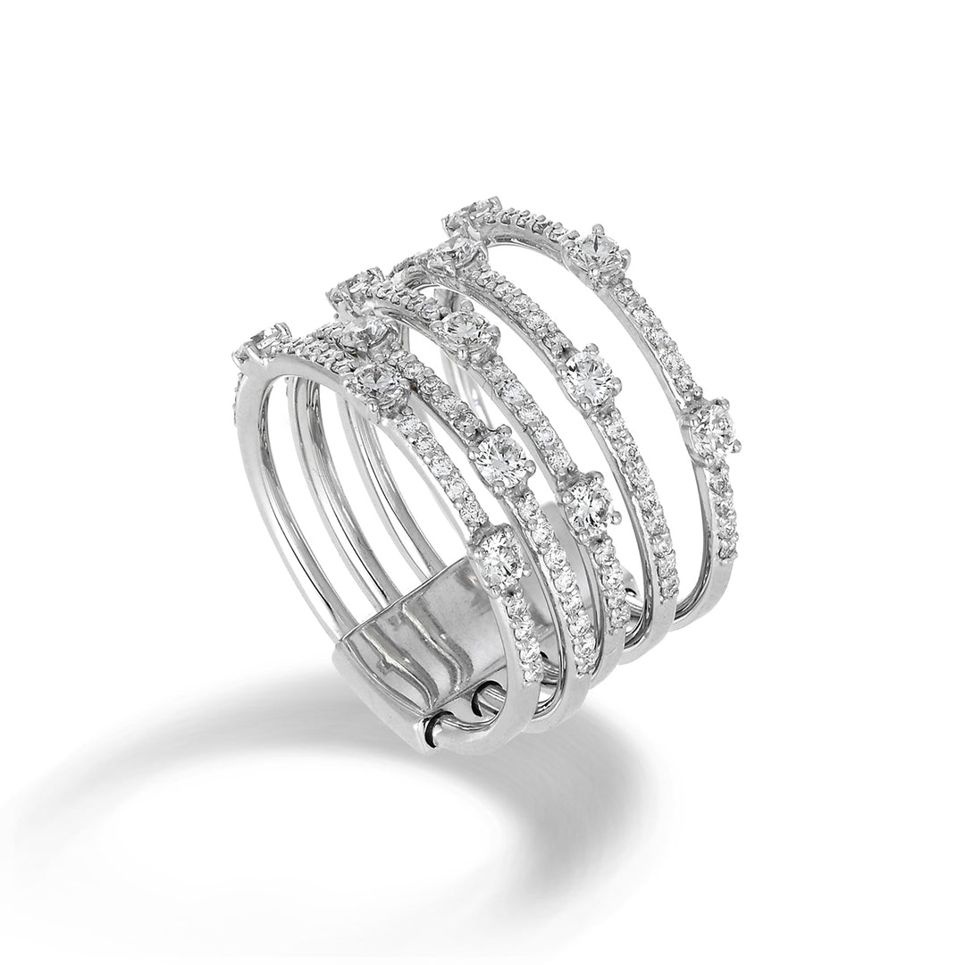 Golay five row diamond multi-row ring ATM001DI-22123110054