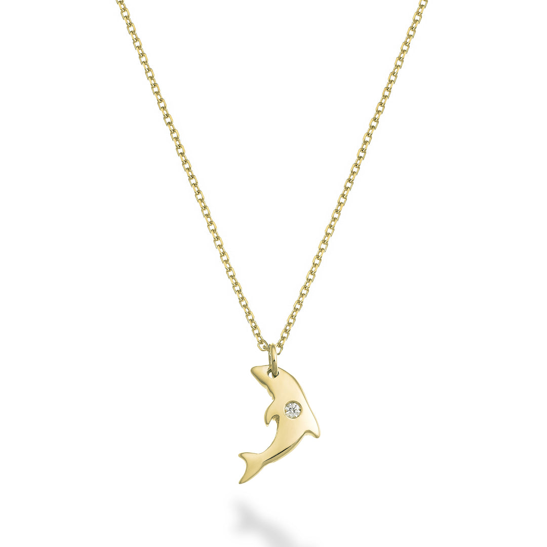 Nihama cl 18k dolphin 0.01 ct yellow gold ND5136O1BR001