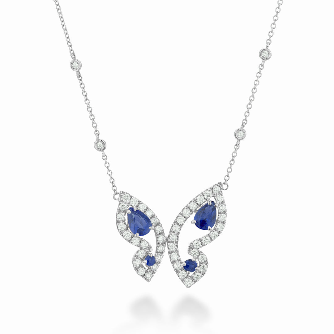 Golay large mariposa choker with sapphires and diamonds GFFA008DIZB-22259110052