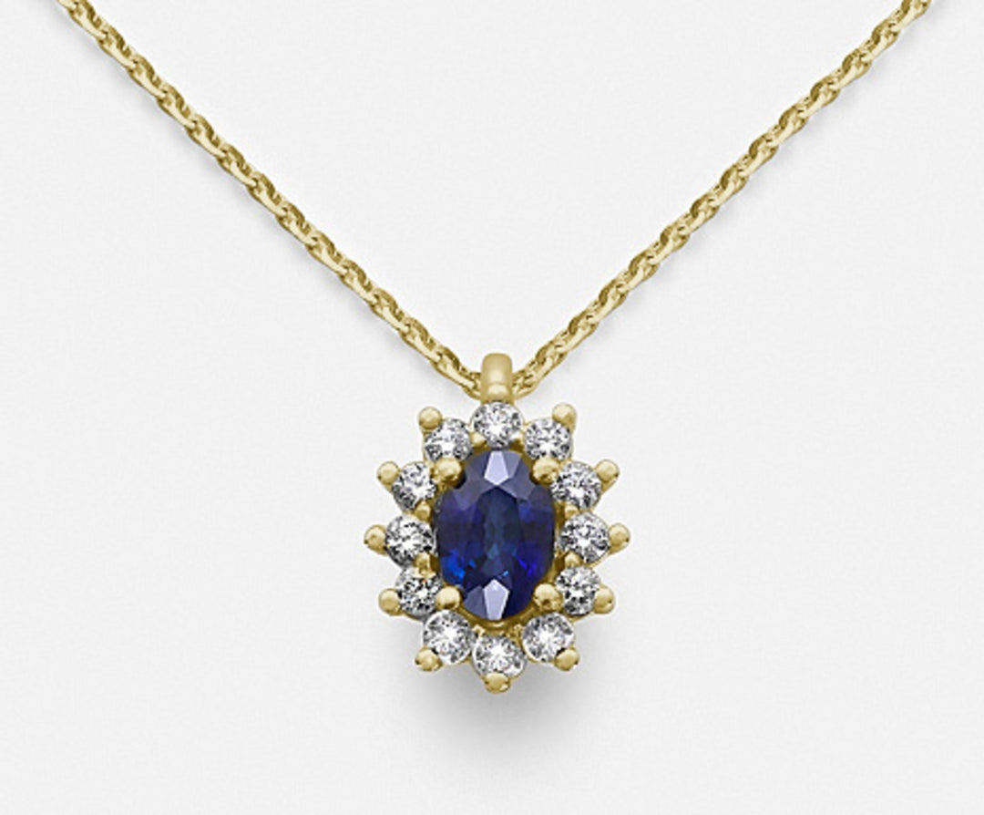 Mikiko cl 18k sapphire n. oval 6x4 ct.0.62 diam. 0.23 ct yellow gold MD5047O1ZFN062