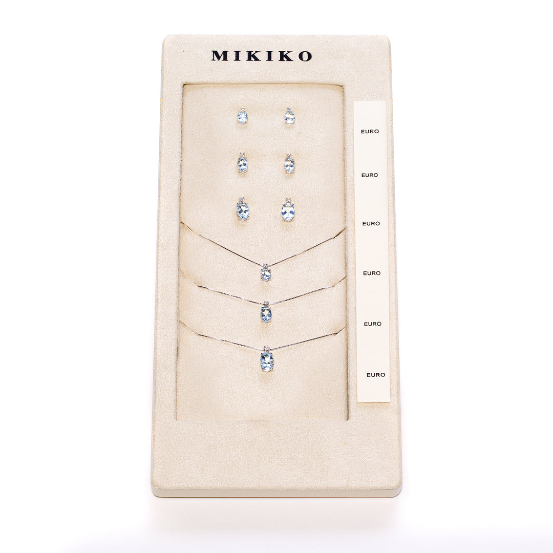 Mikiko package cl 5181/5034/5035 + or 5163/5023/5024 9kt oval 5x4/6x4/7x5 aquamarine M.LIGHTBOX.35-9K