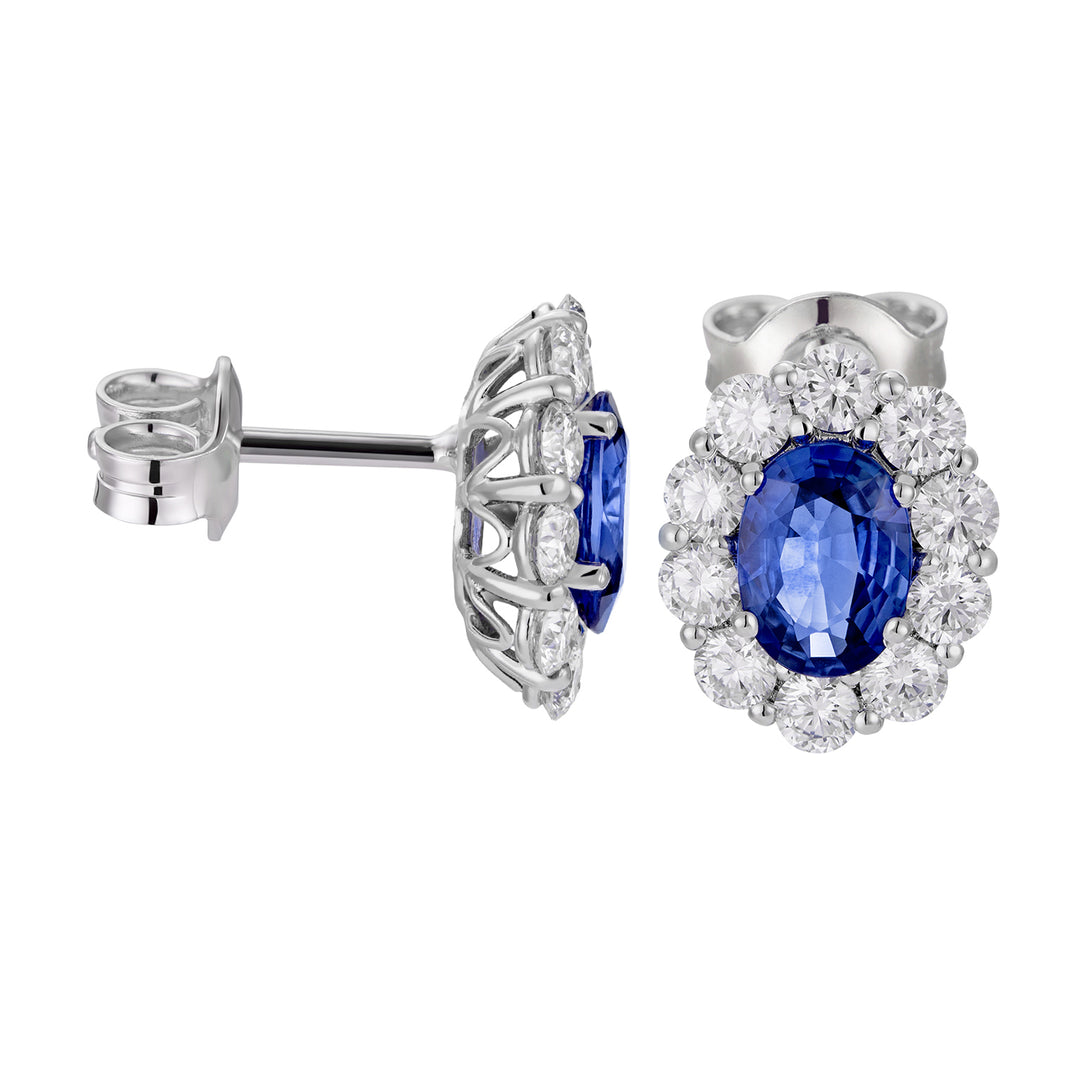 Golay oval sapphire earrings 7x5 and diamonds OCL045DIZB-22158110131