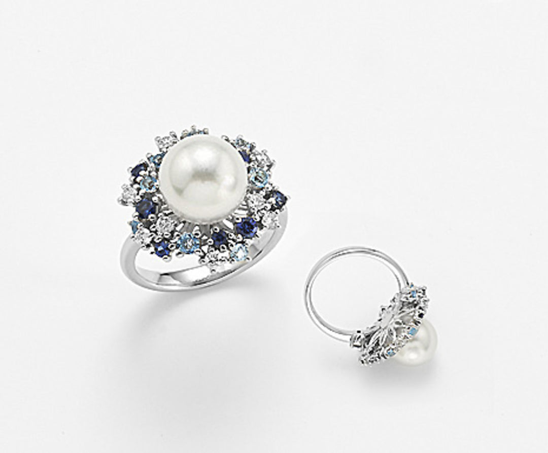 Nihama an 18k sspw 10/11 ct.0.35 blue sapphires and blue topaz urri ct.1.09 NA0692O4SABI100