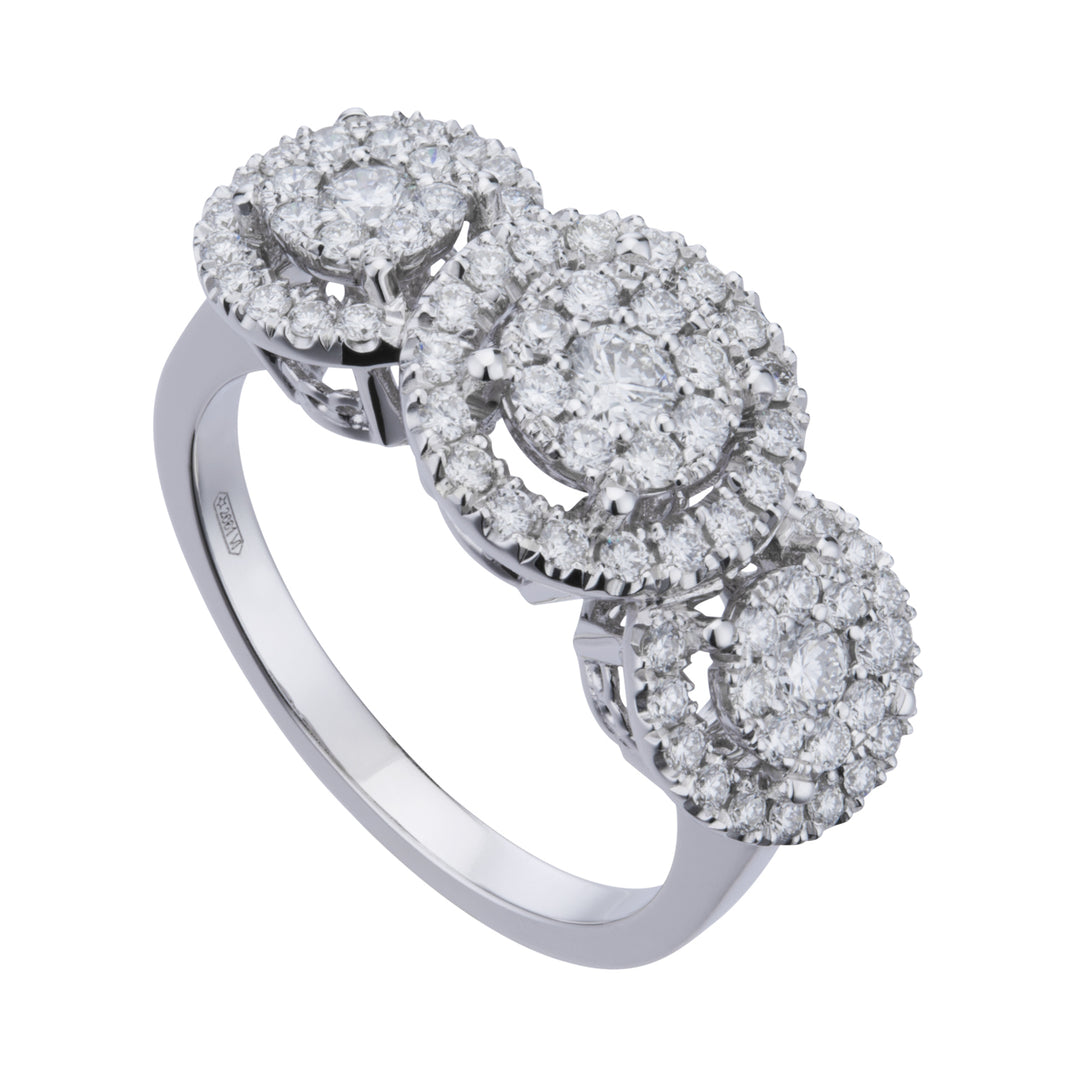Golay trilogy ring cen ct 0.10 lat 0.06x2 with contour ACTTRIL013DI2-26124110208