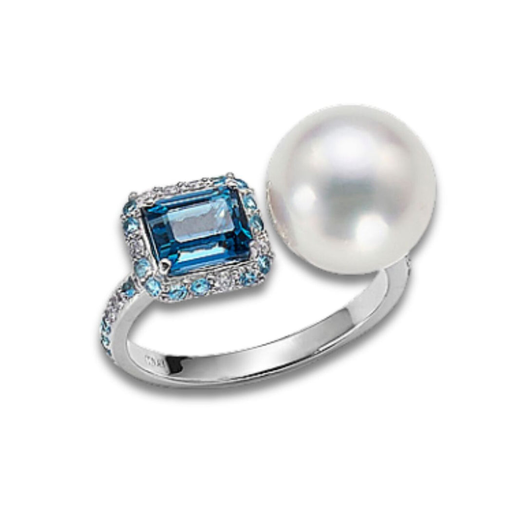 Golay an 18k sspw 10/11 ct.0,10 diam, blue topaz and london t opaze GA0771O4SABI100