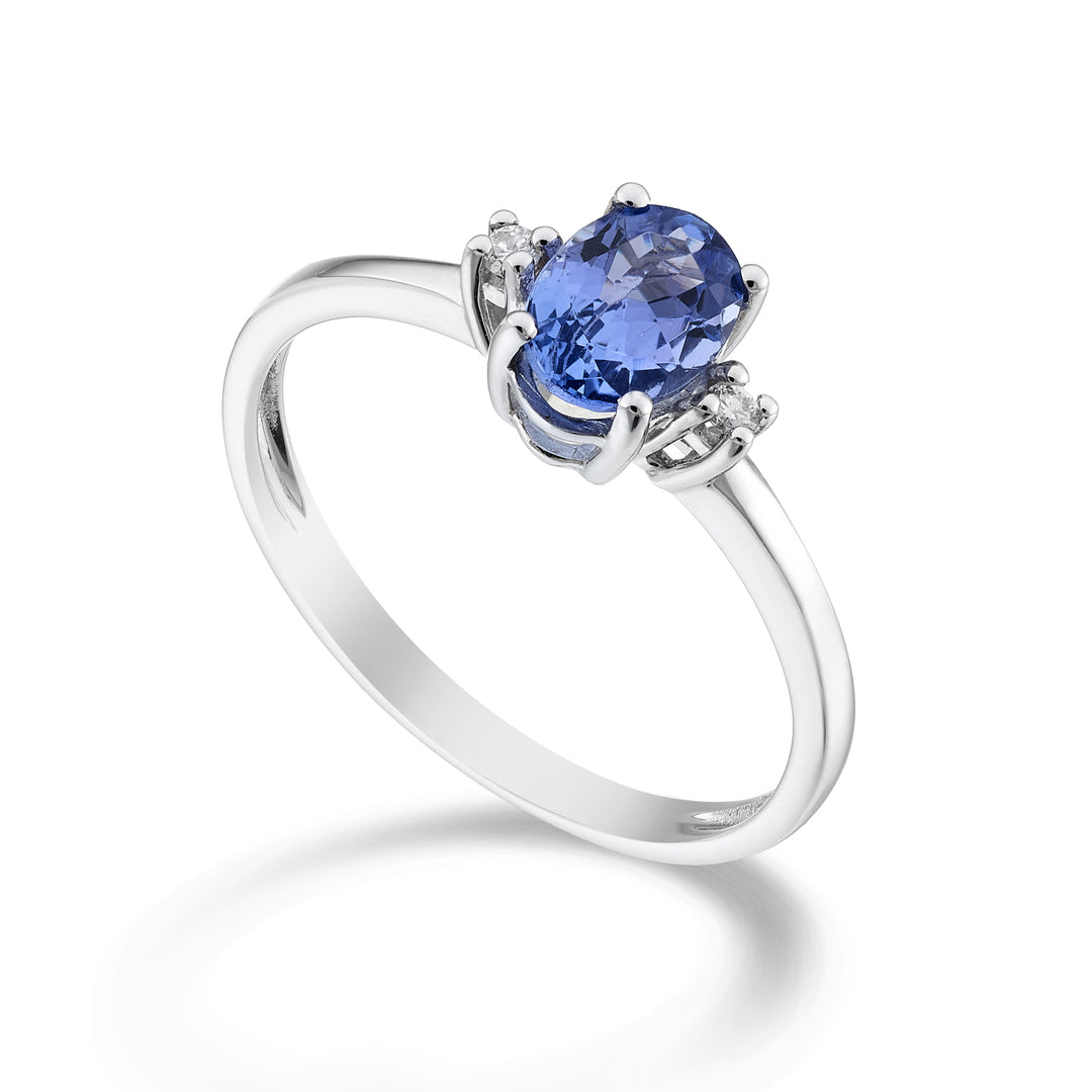 Nihama an 9k tanzanite n. oval 7x5 ct.0.60 diam. 0.03 ct NA5073R4TZN