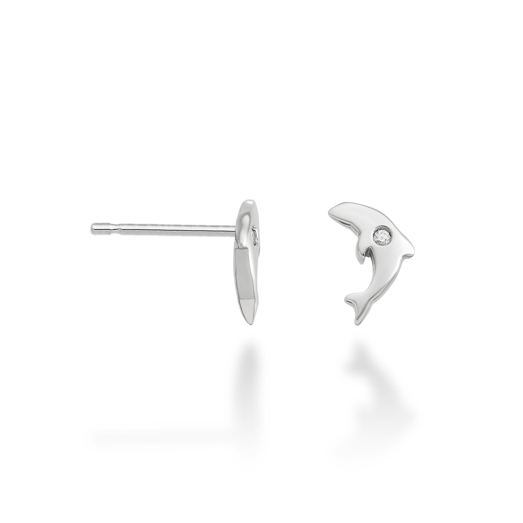 Mikiko or 18k dolphin 0.02 ct white gold MO5116O4BR002