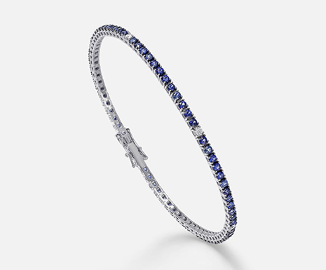 Nihama br tennis 18k sapphires ct. 2.80 diam. ct.0.20 cm.17.5 NB5020O4ZFD344.17.5