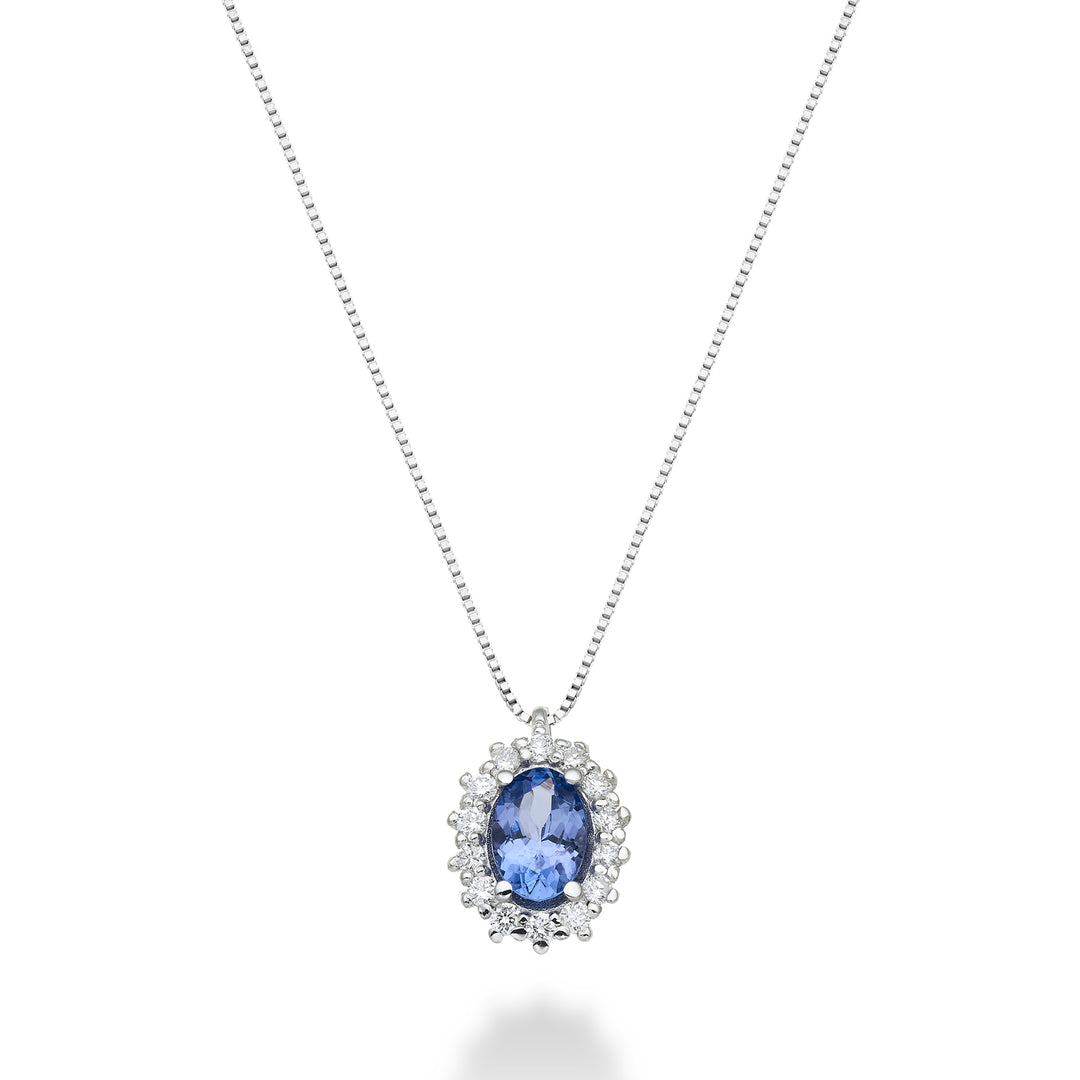Mikiko cl 9k tanzanite n. oval 6x4 ct.0.38 diam. ct.0.13 MD5086R4TZN