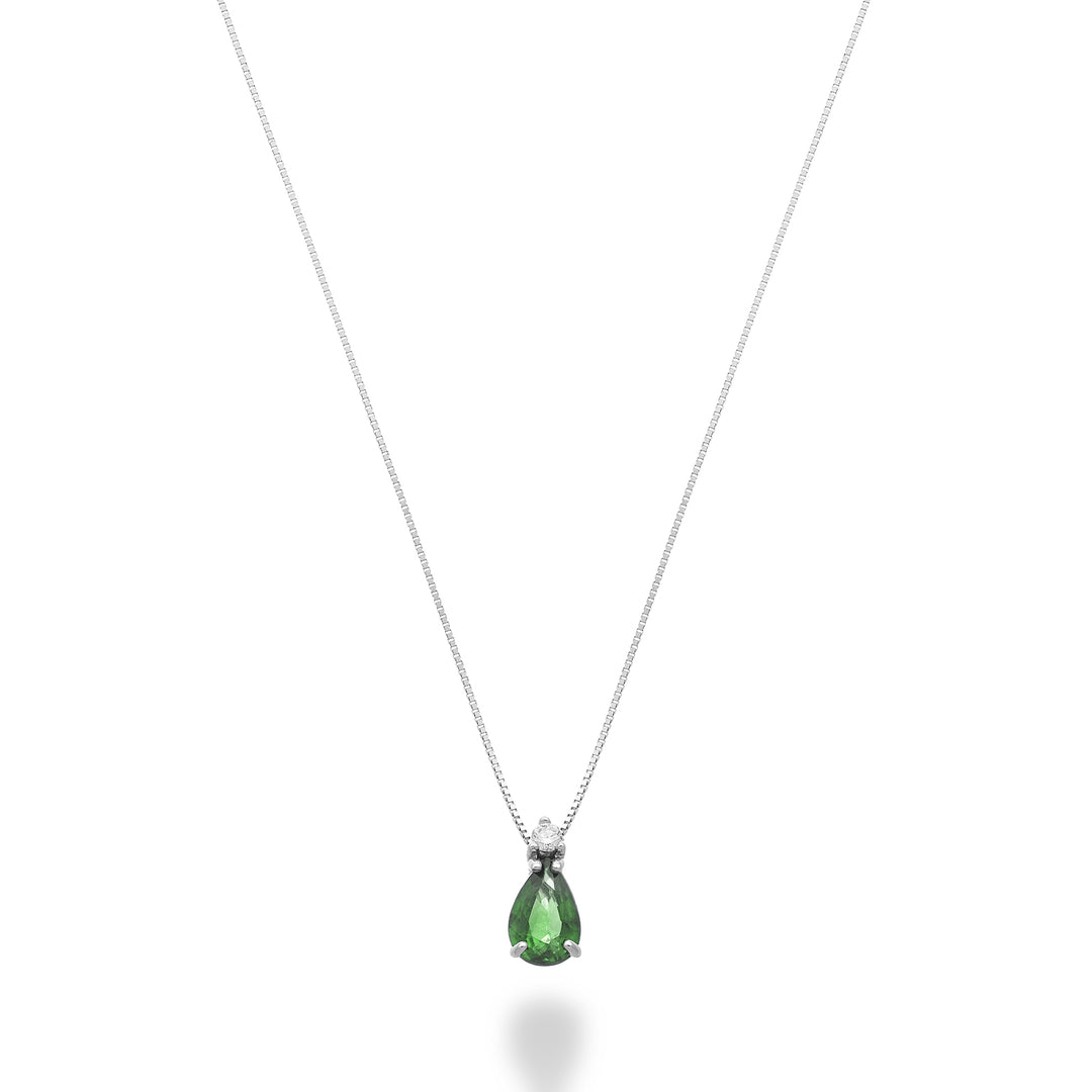 Mikiko cl 18k emerald n. 6x4 drop with diamond MD5191O4SMN032