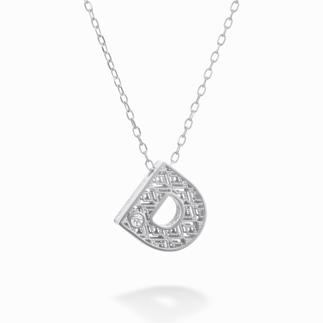 Mikiko cl 18k white gold letter diam. ct.0,01 MDLETDO4