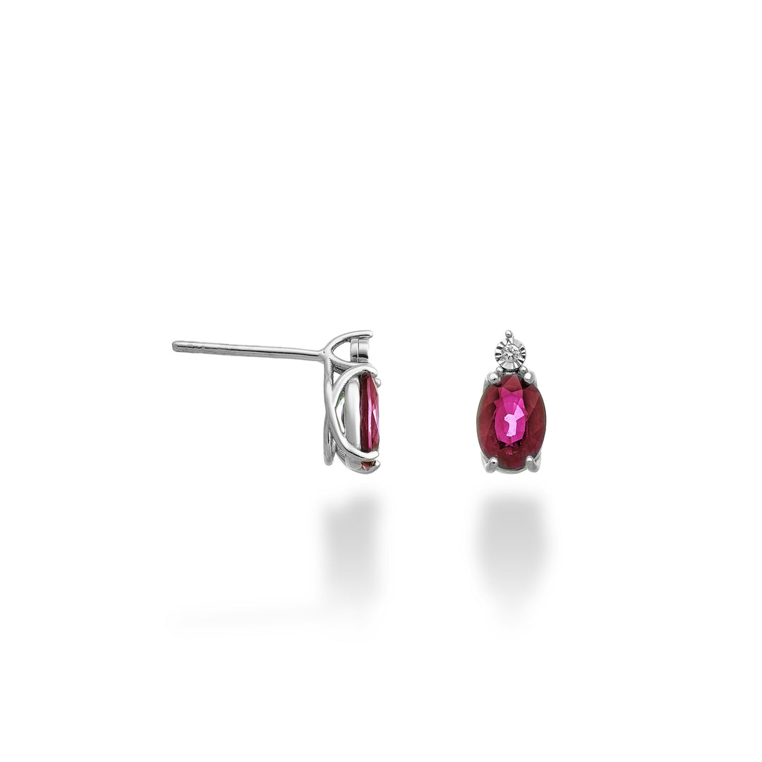 Nihama or 18k ruby ​​n. 7x5 oval with diamond NO5176O4RBN160