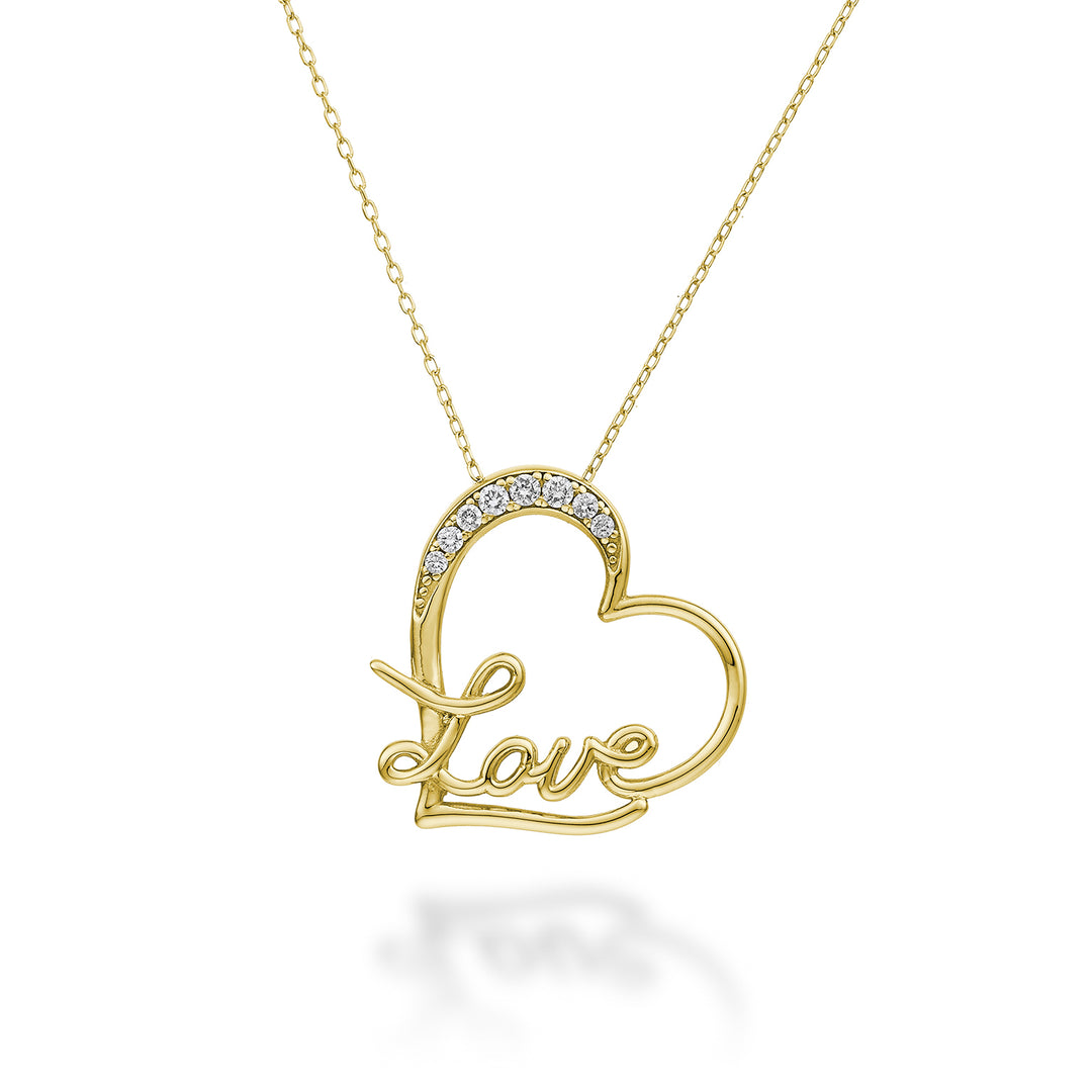 Mikiko cl 18k yellow gold love heart diam. ct.0.07 MD5082O1BR007