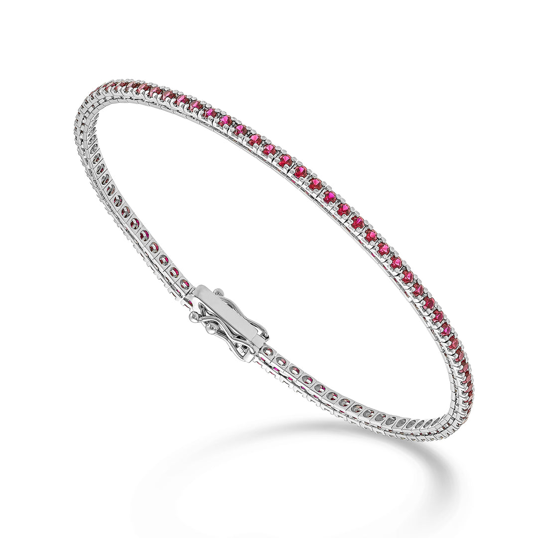 X-Diamond br tennis 18k rubies ct.2,30 cm.17,5 - 80 settings LXDBTQ220RBRO4