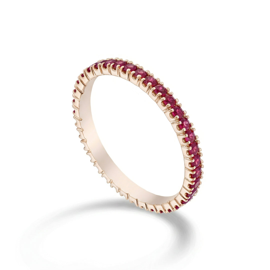 Golay girodito ring with rubies in rose gold size 14 AETL022RU075R-14