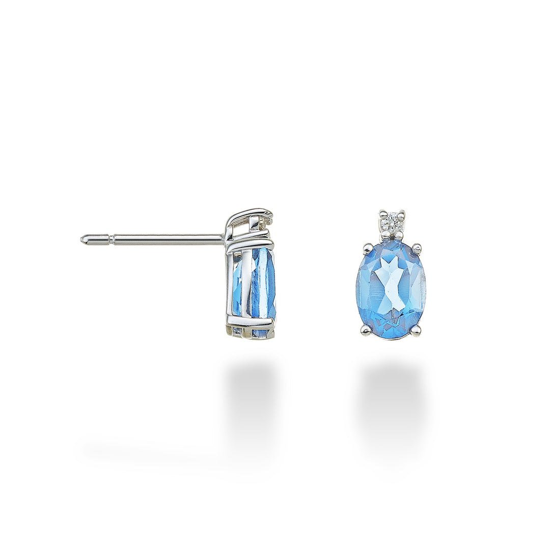 Mikiko or 18k oval blue topaz 7x5 ct.2,20 diam. ct.0,03 MO5024O4TPAZ