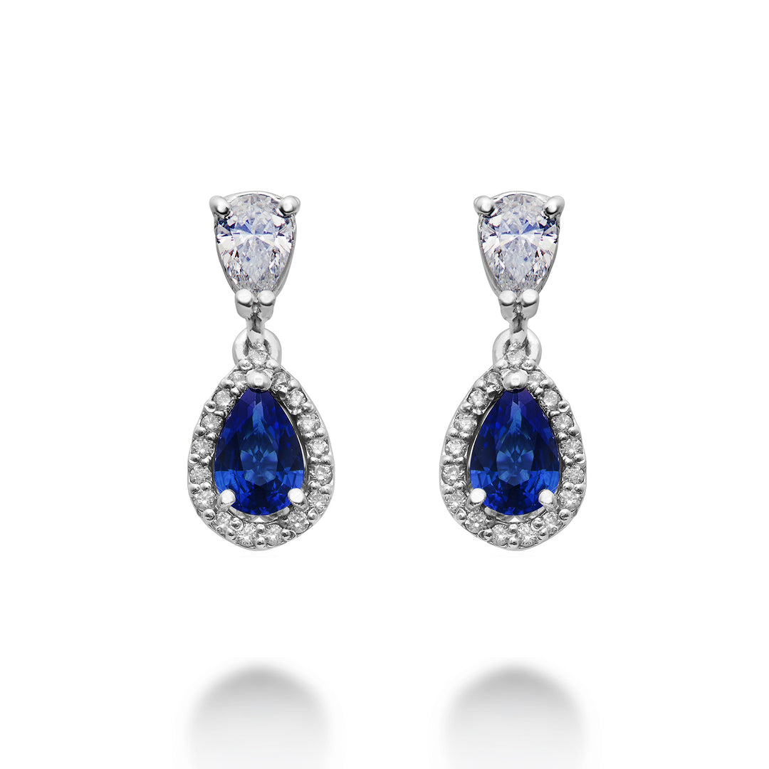Golay sapphire earrings goc 5x7 and diam goc 4x3 without bar OCL200DZB57-23262110022