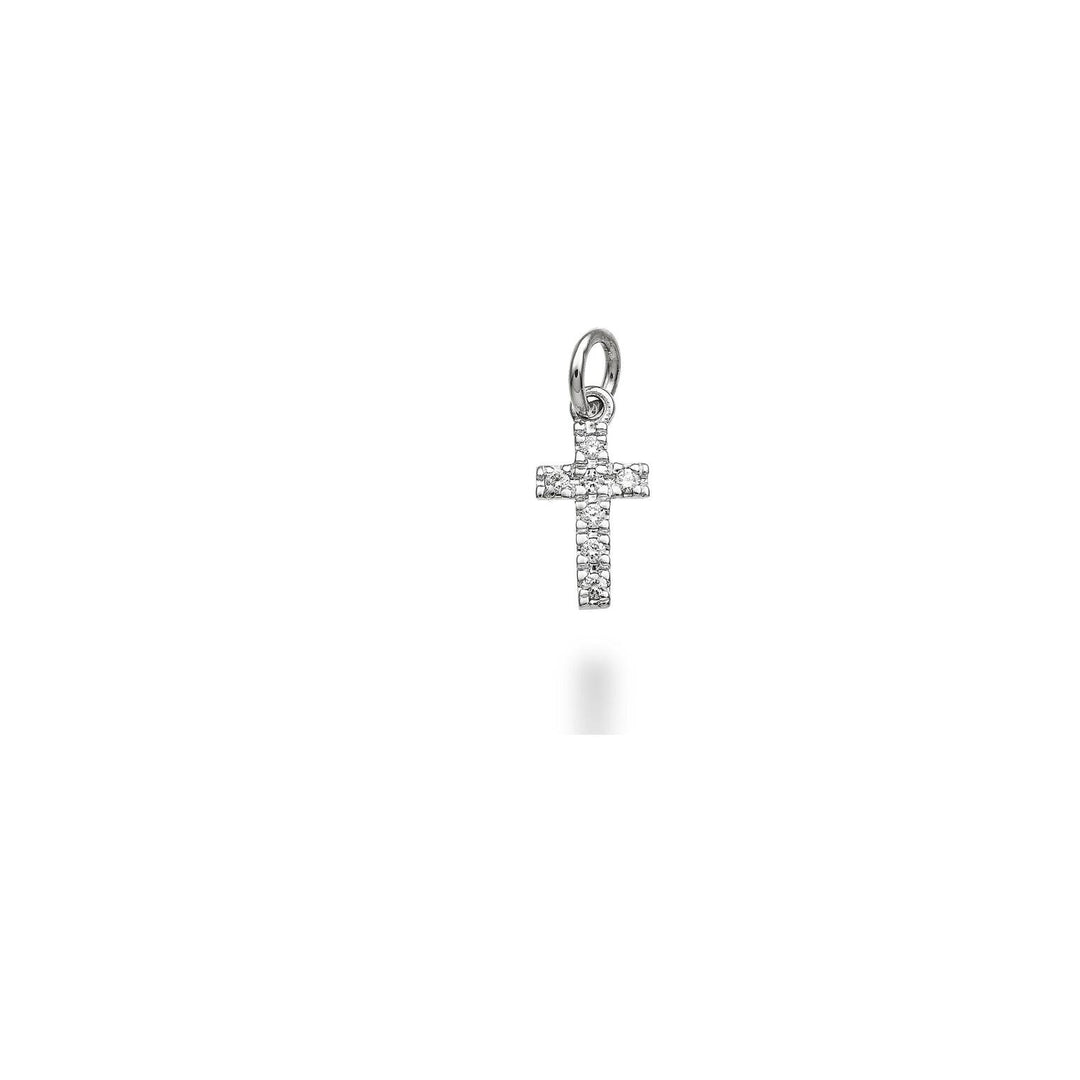 World Diamond Group 18k white gold cross pendant diam. ct.0,04 GCROCE03PENO4