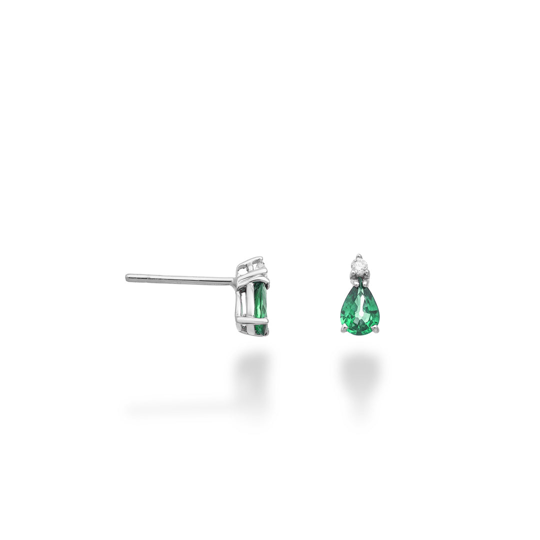 Mikiko or 9k emerald drop 6x4 and diamond MO5170R4BE