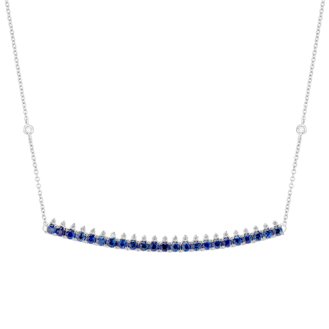 Golay sapphire and white diamond bar pendant PDG002ZBDI-18082110053