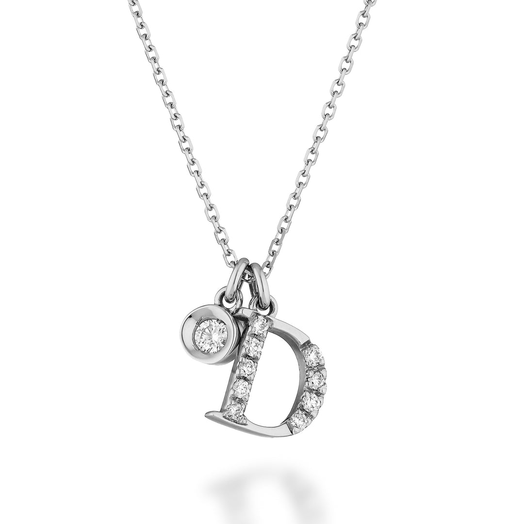 Golay cl 9k white gold letter diam. ct.0,08 GPLDDR4