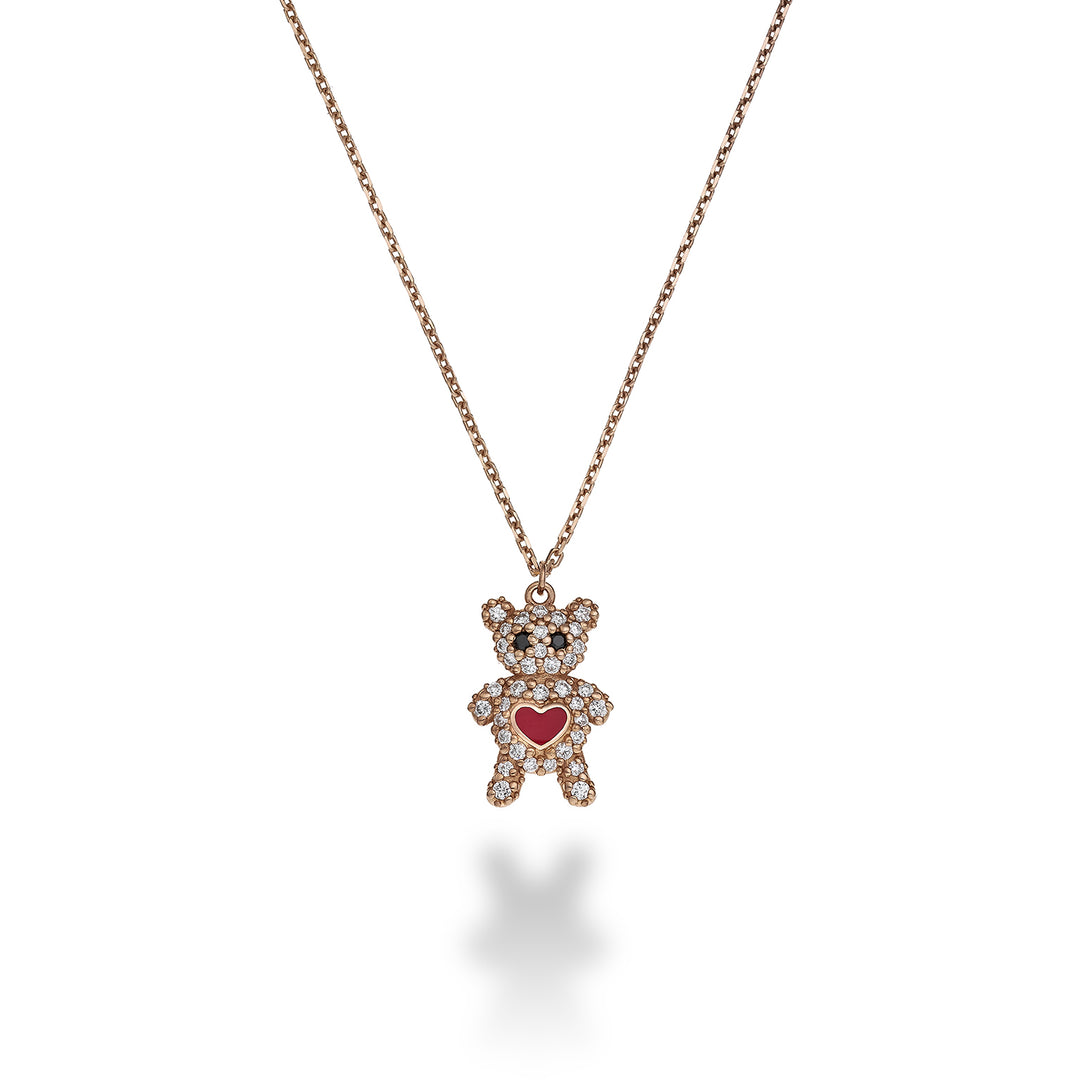 Mikiko cl 9k ct.0,28 red enamel bear MD5081R3BR028