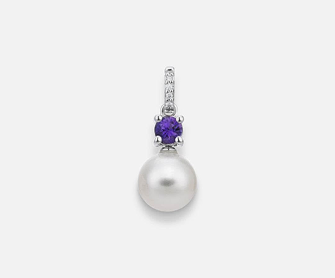 Mikiko pe 18k fw 7.5/8 round amethyst mm3.5 ct.0.16 dia ct.0.015 MP0399O4FABI075