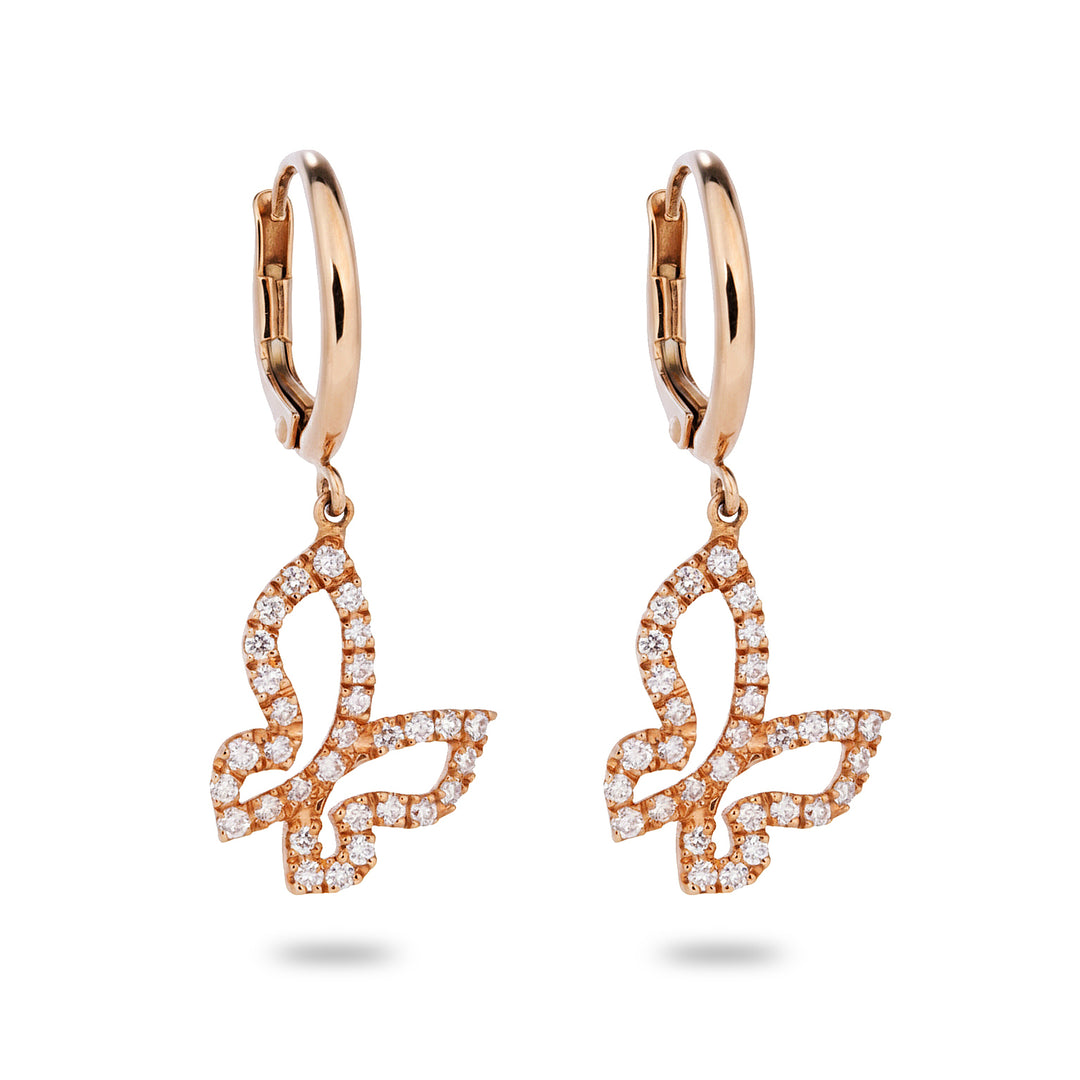 Golay large butterfly pendant earrings with hook OFFA005MDI-22209110139