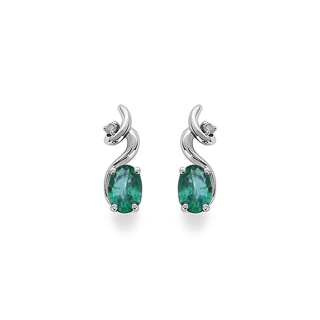 Nihama or 18k emerald no. oval 6x4 ct. 1.00 diam. 0.02 ct NO5013O4SMN100