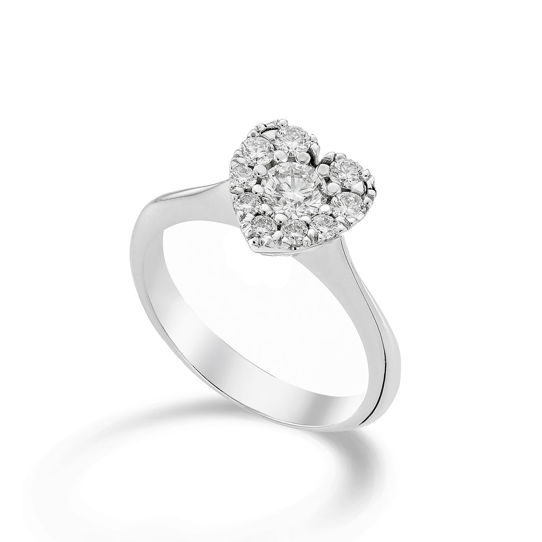 Golay multi-stone ring with central heart ct. 0.25 ACM001DI25-23031110032