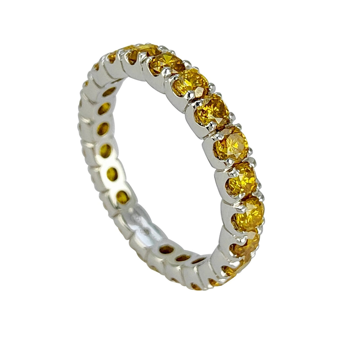 X-Diamond ring with diamonds lab grown fancy yellow XDAFP1202FY-12-24352110021