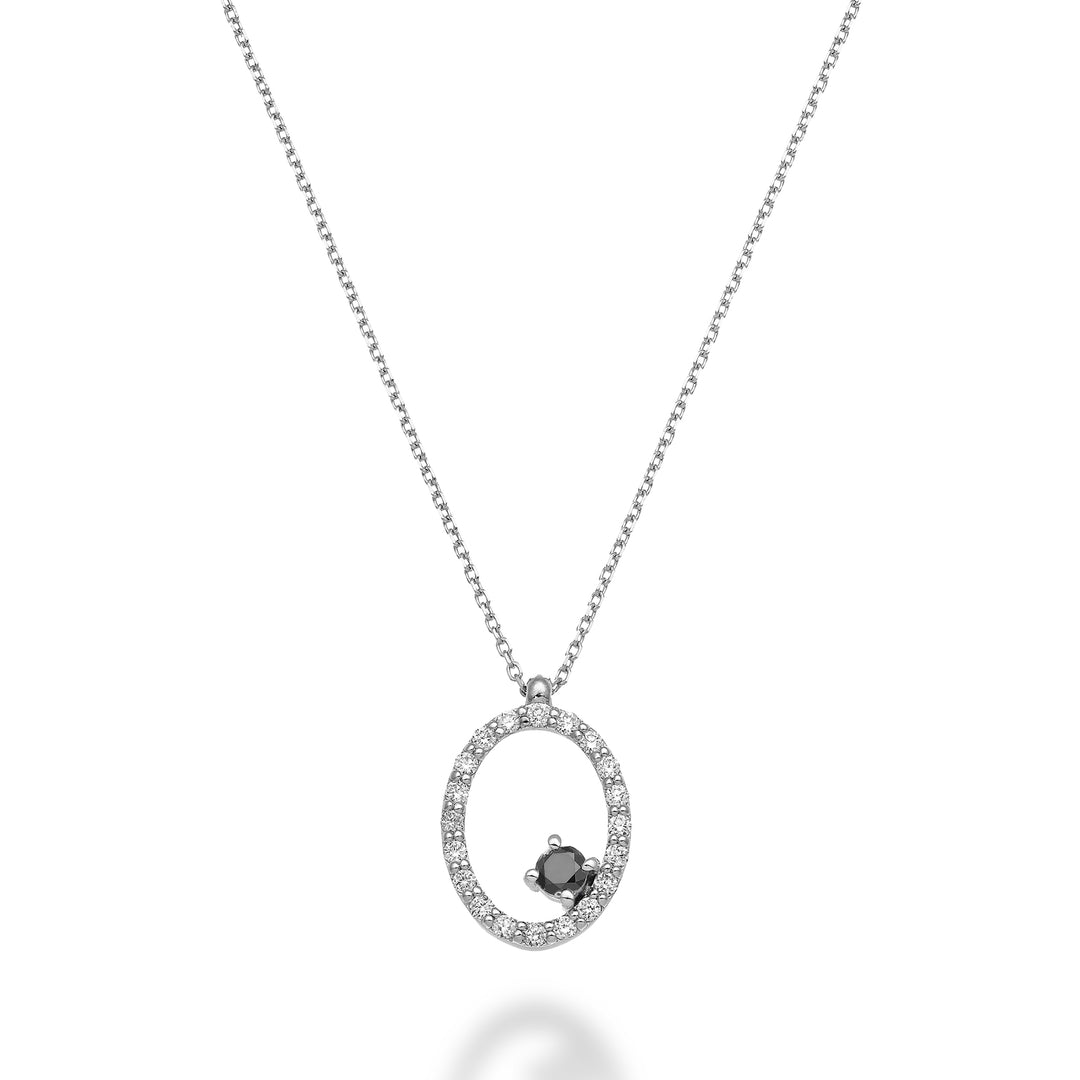 World Diamond Group cl 18k "oval" black diamond 0.10 ct diam. ct.0.15 GD5156O4BK025